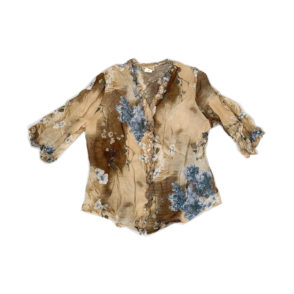 15/30 Pcs VINTAGE Woman Floral Shirts - Italian Vintage Wholesale