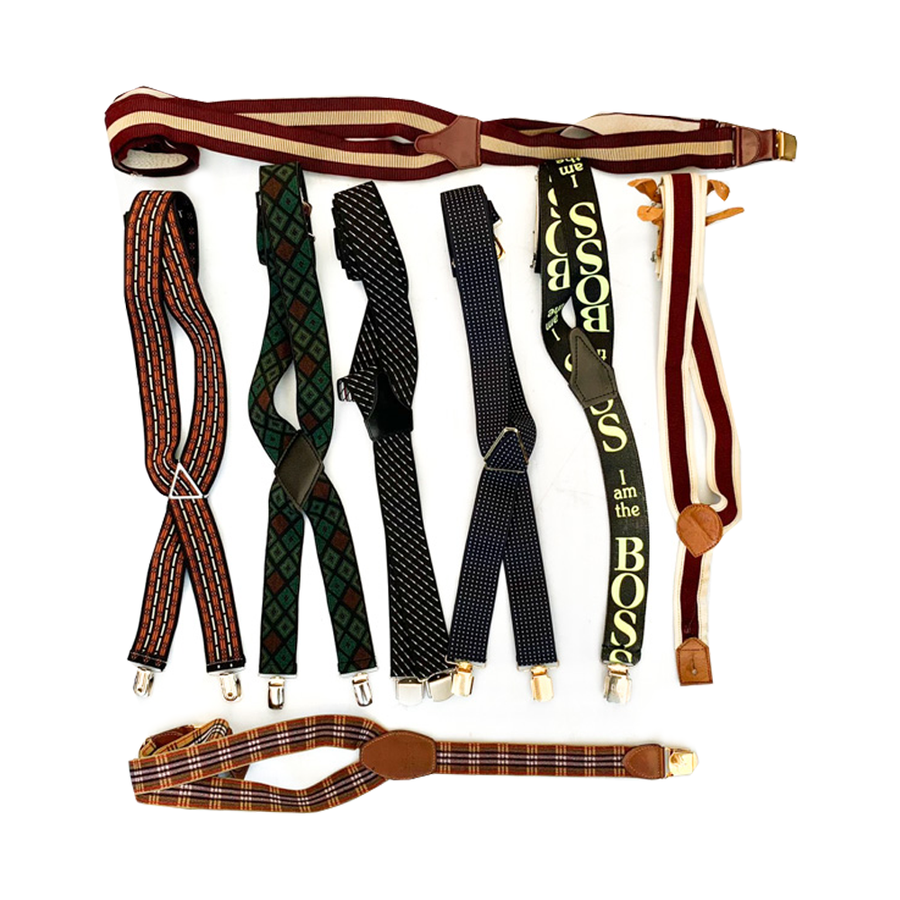 Vintage Suspenders Braces Mix By Units